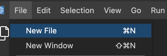 vscode new file